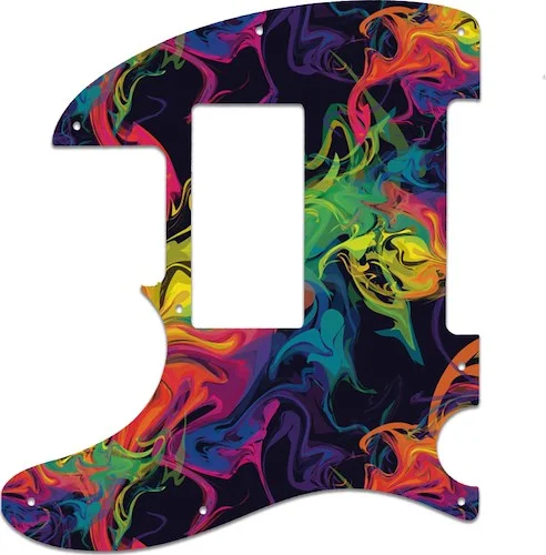 WD Custom Pickguard For Left Hand Fender Special Edition HH Telecaster #GP01 Rainbow Paint Swirl Graphic