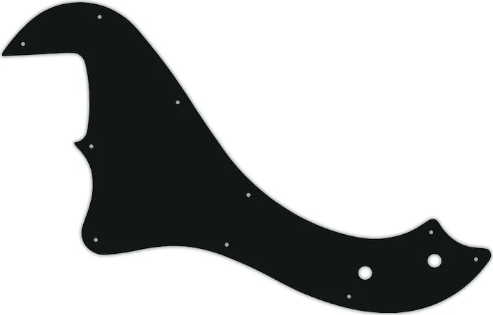 WD Custom Pickguard For Left Hand Fender Standard Dimension Bass IV #01A Black Acrylic