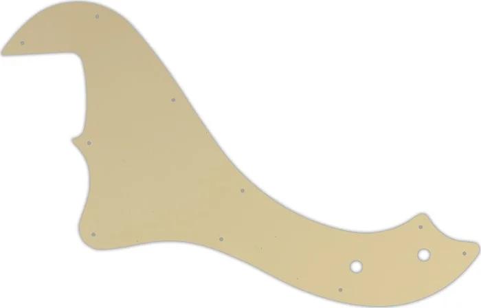 WD Custom Pickguard For Left Hand Fender Standard Dimension Bass IV #06 Cream