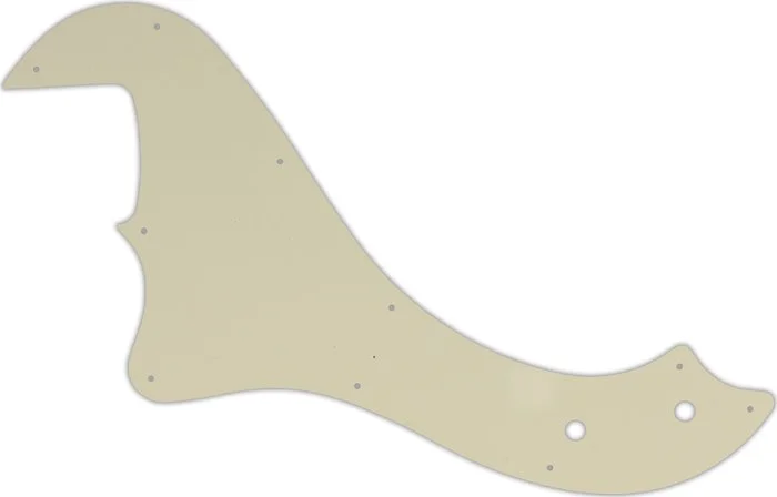 WD Custom Pickguard For Left Hand Fender Standard Dimension Bass IV #55S Parchment Solid