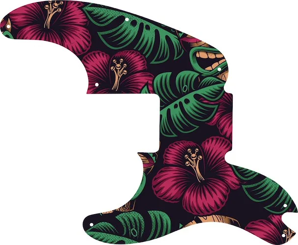 WD Custom Pickguard For Left Hand Fender Sting Signature Precision Bass #GAL01 Aloha Tiki Graphic