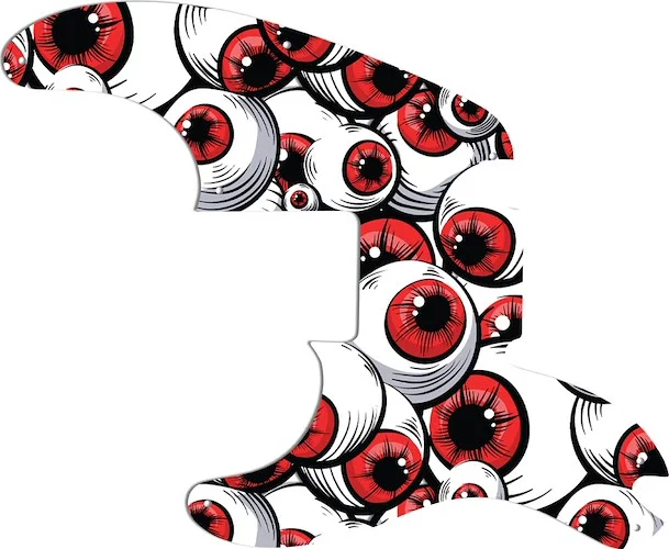 WD Custom Pickguard For Left Hand Fender Sting Signature Precision Bass #GHA01 Red Eye Graphic