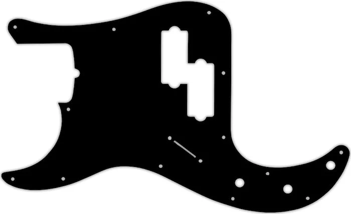 WD Custom Pickguard For Left Hand Fender Tony Franklin Signature Precision Bass #01T Black Thin