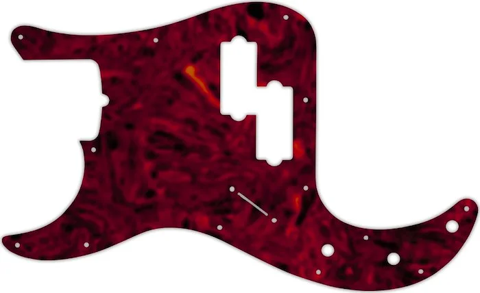 WD Custom Pickguard For Left Hand Fender Tony Franklin Signature Precision Bass #05T Tortoise Shell Solid (Sem