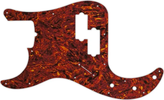 WD Custom Pickguard For Left Hand Fender Tony Franklin Signature Precision Bass #05W Tortoise Shell/White