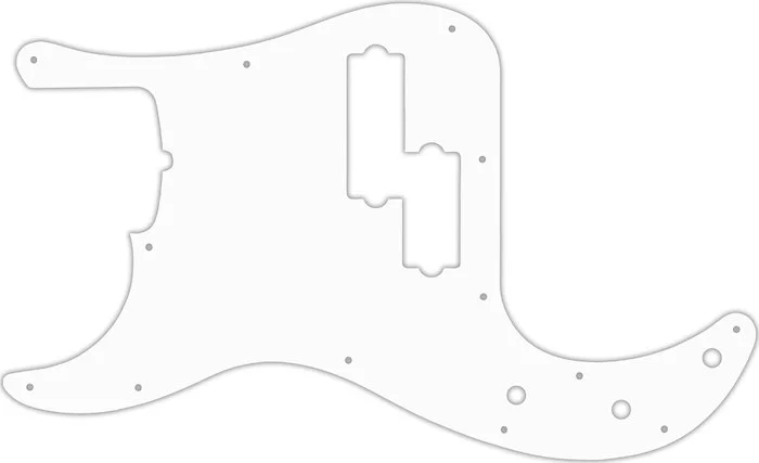 WD Custom Pickguard For Left Hand Fender USA 5 String Precision Bass #02M White Matte