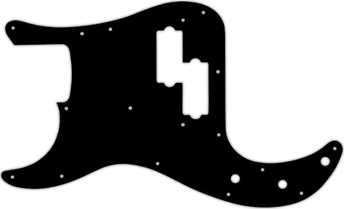 WD Custom Pickguard For Left Hand Fender USA Precision Bass #09 Black/White/Black/White/Black