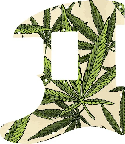 WD Custom Pickguard For Left Hand Fender USA Jim Root Signature Telecaster #GC02 Cannabis Leaf Graphic