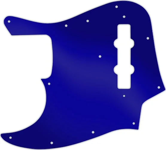 WD Custom Pickguard For Left Hand Fender Vintage 1970's-1980's 20 Fret Jazz  Bass #10DBU Dark Blue Mirror