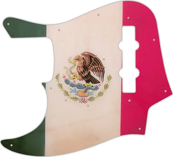 WD Custom Pickguard For Left Hand Fender Vintage 1962-1964 Jazz  Bass #G12 Mexican Flag Graphic