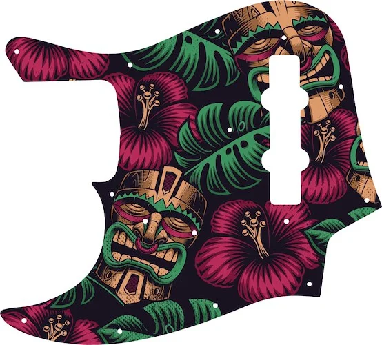 WD Custom Pickguard For Left Hand Fender Vintage 1962-1964 Jazz  Bass #GAL01 Aloha Tiki Graphic