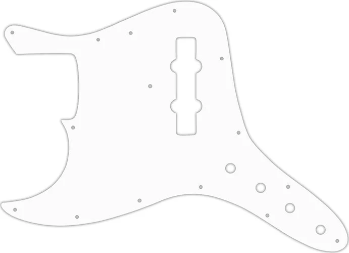WD Custom Pickguard For Left Hand Fender Vintage 1970's-1980's 20 Fret Jazz Bass With Custom Integrated Contro