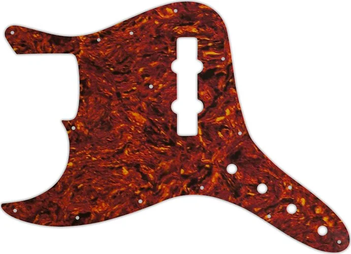 WD Custom Pickguard For Left Hand Fender Vintage 1970's-1980's 20 Fret Jazz Bass With Custom Integrated Control Plate #05W Tortoise Shell/White