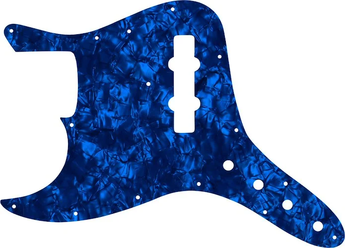 WD Custom Pickguard For Left Hand Fender Vintage 1970's-1980's 20 Fret Jazz Bass With Custom Integrated Control Plate #28DBP Dark Blue Pearl/Black/White/Black