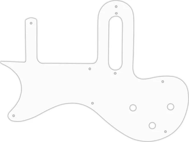 WD Custom Pickguard For Left Hand Gibson 1 Pickup Melody Maker #04 White/Black/White