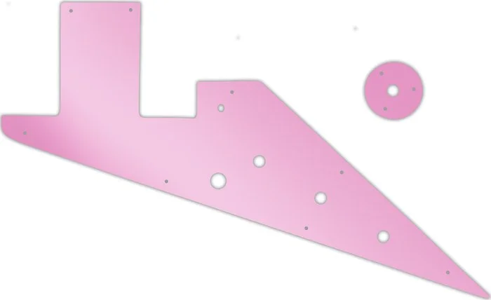 WD Custom Pickguard For Left Hand Gibson 1958-1959 And 1962-1963 Flying V Korina #10P Pink Mirror