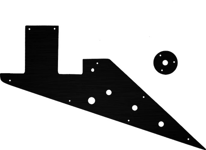 WD Custom Pickguard For Left Hand Gibson 1958-1959 And 1962-1963 Flying V Korina #27 Simulated Black Anodized