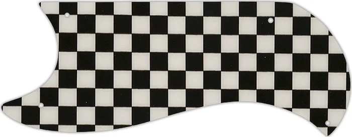 WD Custom Pickguard For Left Hand Gibson 1961-1963 Half Face SG Custom #CK01 Checkerboard Graphic