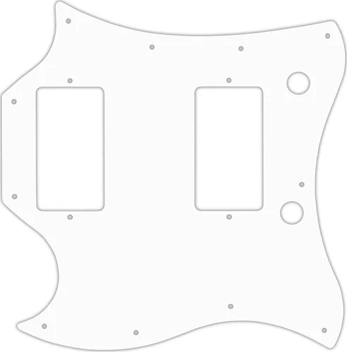 WD Custom Pickguard For Left Hand Gibson 1963-1970 Full Face SG #04 White/Black/White