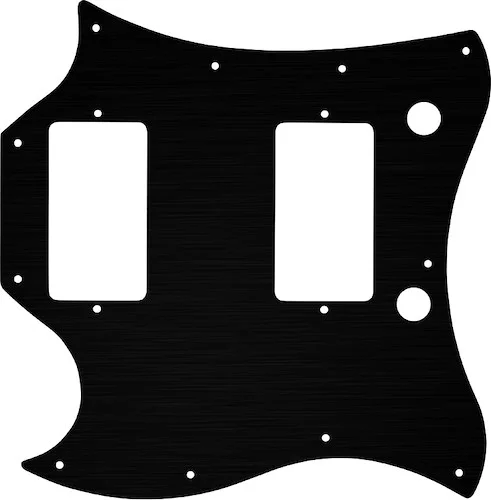 WD Custom Pickguard For Left Hand Gibson 1963-1970 Full Face SG #27T Simulated Black Anodized Thin