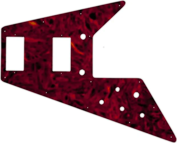 WD Custom Pickguard For Left Hand Gibson 1966-1970 And 1975-1982 Flying V Mahogany Or 1971 Flying V Medallion 