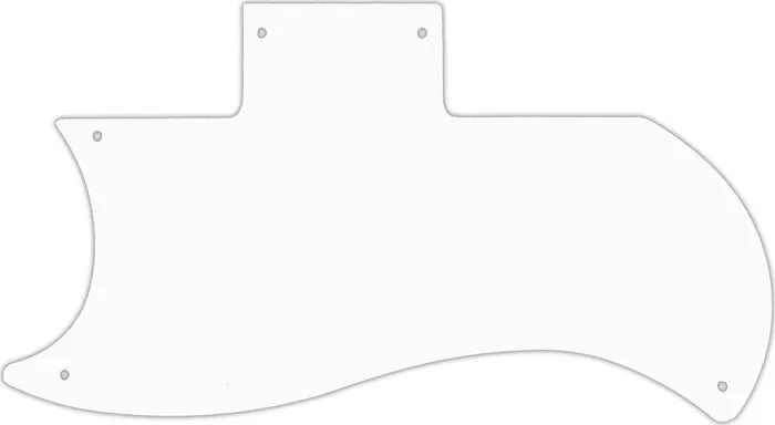 WD Custom Pickguard For Left Hand Gibson 1971-Present Or 1961 Reissue Half Face SG #02T White Thin