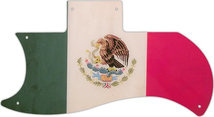 WD Custom Pickguard For Left Hand Gibson 1971-Present Or 1961 Reissue Half Face SG #G12 Mexican Flag Graphic
