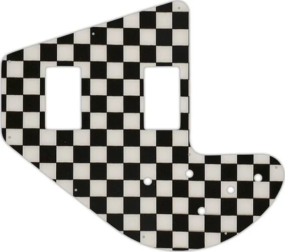 WD Custom Pickguard For Left Hand Gibson 1975-1983 Ripper Bass #CK01 Checkerboard Graphic