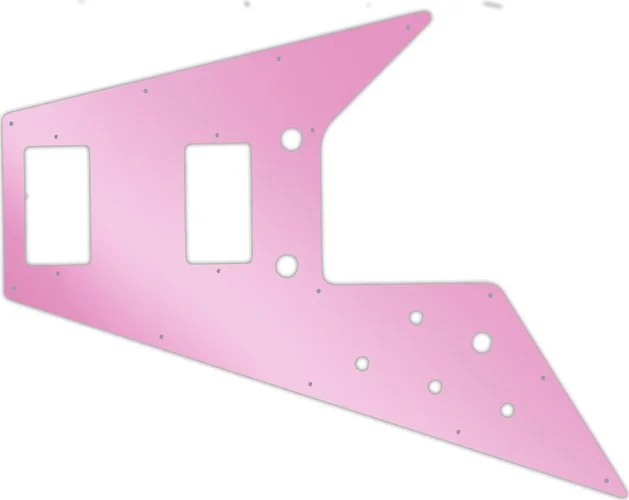WD Custom Pickguard For Left Hand Gibson 1989-Present Flying V '67 Reissue #10P Pink Mirror