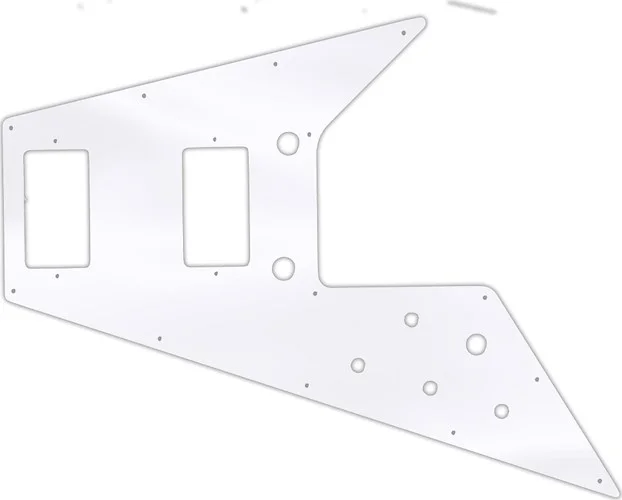 WD Custom Pickguard For Left Hand Gibson 1989-Present Flying V '67 Reissue #45T Clear Acrylic Thin