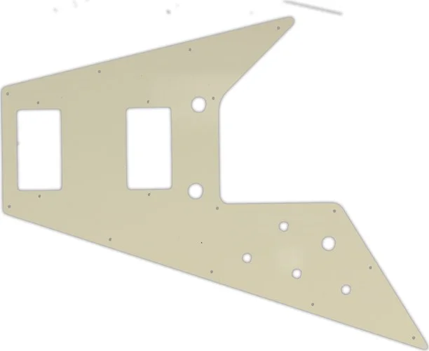 WD Custom Pickguard For Left Hand Gibson 1989-Present Flying V '67 Reissue #55S Parchment Solid