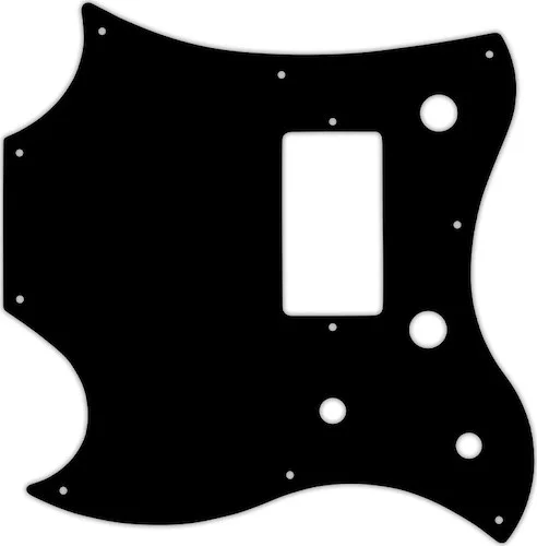 WD Custom Pickguard For Left Hand Gibson 2011 SG Style Melody Maker #03 Black/White/Black