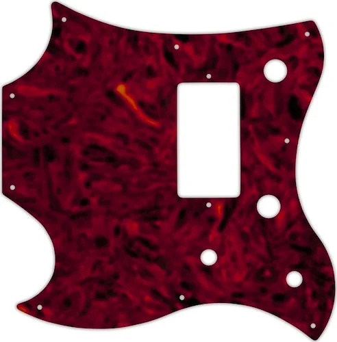 WD Custom Pickguard For Left Hand Gibson 2011 SG Style Melody Maker #05T Tortoise Shell Solid (Semi-Transparen