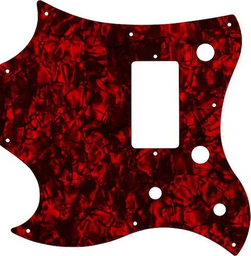WD Custom Pickguard For Left Hand Gibson 2011 SG Style Melody Maker #28DRP Dark Red Pearl/Black/White/Black