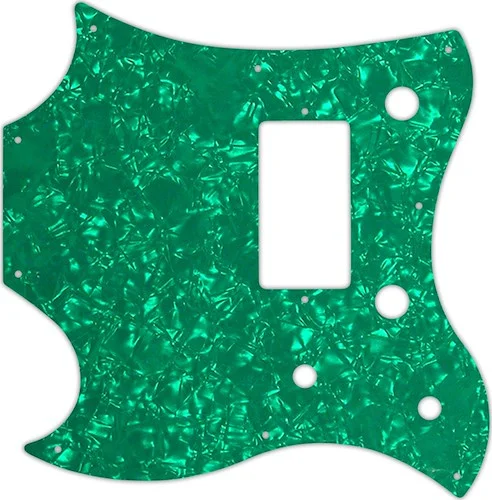 WD Custom Pickguard For Left Hand Gibson 2011 SG Style Melody Maker #28GR Green Pearl/White/Black/White