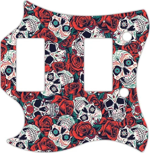 WD Custom Pickguard For Left Hand Gibson 2017-Present Modern SG Standard #GS01 Dia De Muertos Calavera Skull &