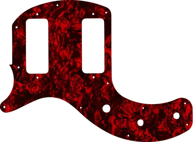 WD Custom Pickguard For Left Hand Gibson 2019 Les Paul Special Tribute Double Cut #28DRP Dark Red Pearl/Black/White/Black