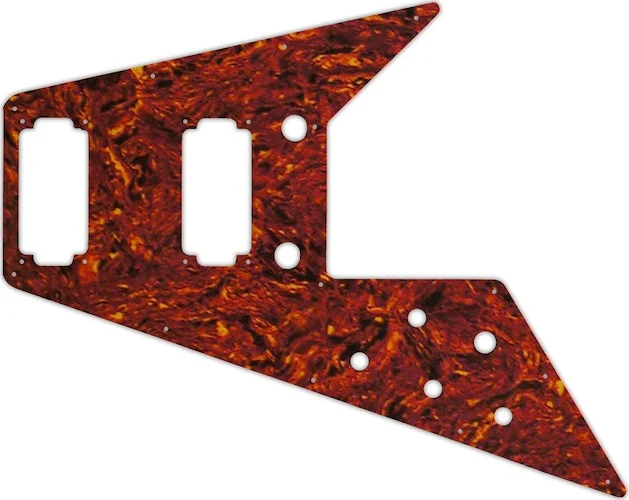 WD Custom Pickguard For Left Hand Gibson 2020 Original Collection 70s Flying V #05P Tortoise Shell/Parchment