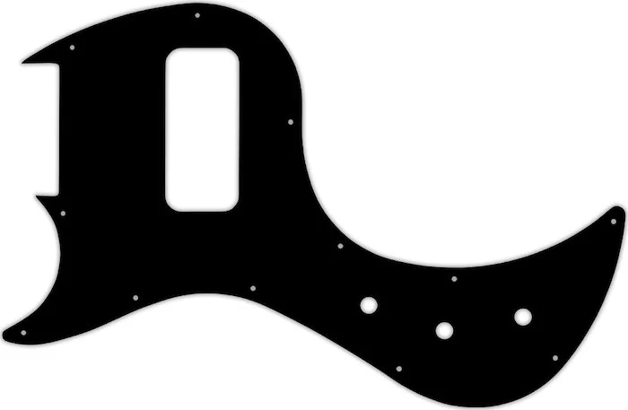 WD Custom Pickguard For Left Hand Gibson 5 String EB5 Bass #03 Black/White/Black