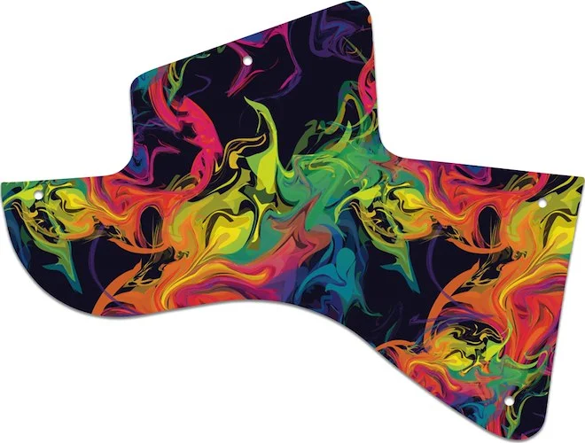 WD Custom Pickguard For Left Hand Gibson Les Paul Special #GP01 Rainbow Paint Swirl Graphic