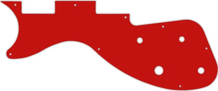 WD Custom Pickguard For Left Hand Gibson M2 S-Series Les Paul #07S Red Solid