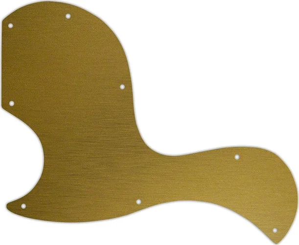 WD Custom Pickguard For Left Hand Gibson SG Junior #14 Simulated Brushed Gold/Black PVC