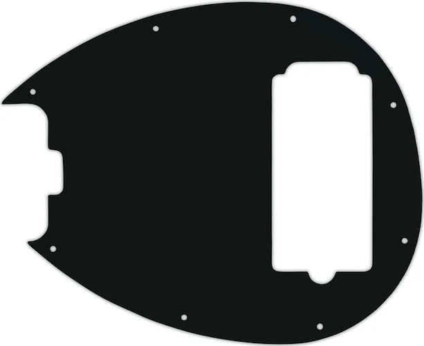 WD Custom Pickguard For Left Hand Music Man 5 String Sterling 5-H Bass #01A Black Acrylic