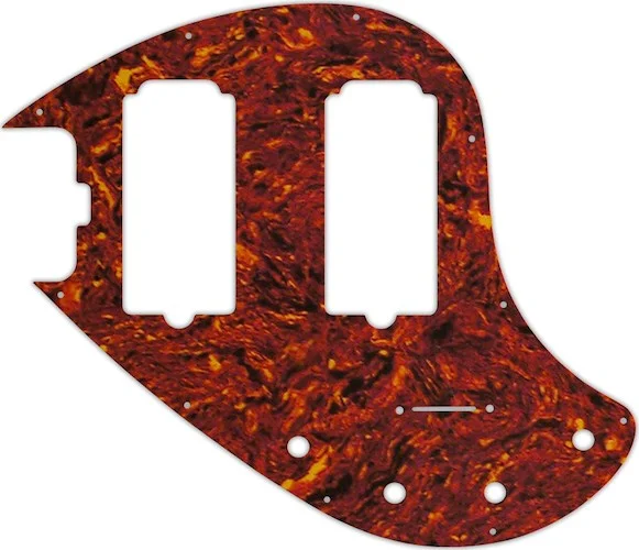WD Custom Pickguard For Left Hand Music Man 5 String StingRay 5-HH Through Neck Bass #05P Tortoise Shell/Parch