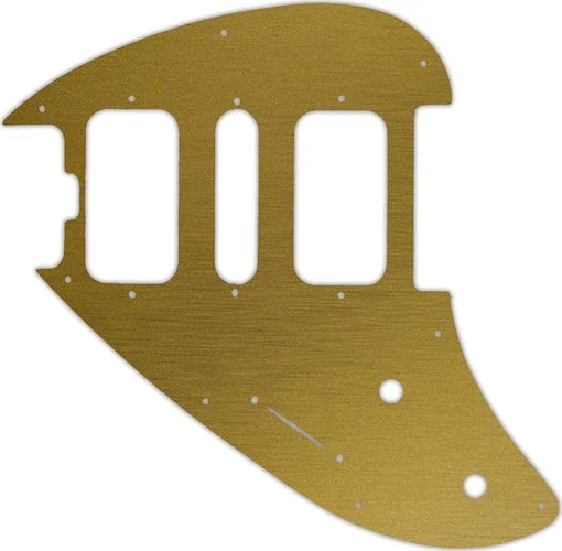 WD Custom Pickguard For Left Hand Music Man Silhouette #14 Simulated Brushed Gold/Black PVC