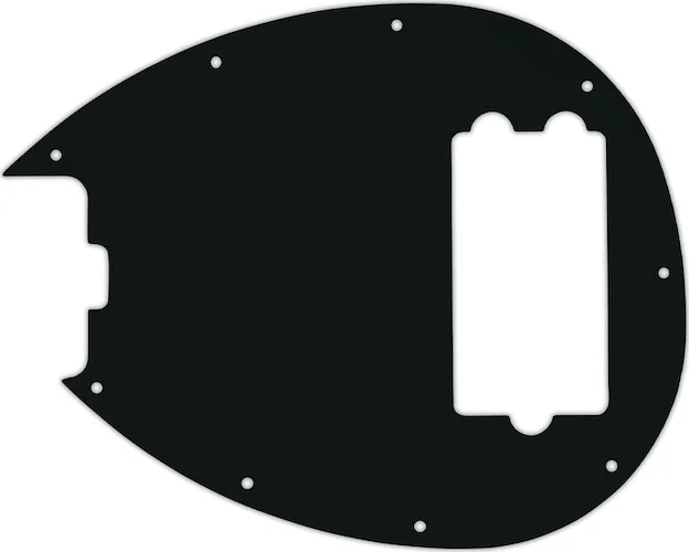 WD Custom Pickguard For Left Hand Music Man Sterling 4-H Bass #01A Black Acrylic