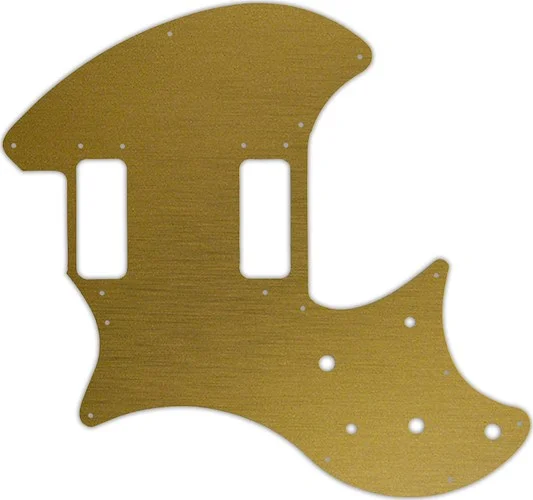WD Custom Pickguard For Left Hand Ovation Breadwinner #14 Simulated Brushed Gold/Black PVC