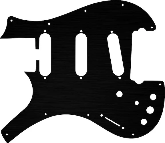 WD Custom Pickguard For Left Hand Parker 3 Single Coil Nitefly V1 #27T Simulated Black Anodized Thin