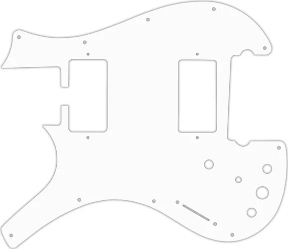 WD Custom Pickguard For Left Hand Parker Dual Humbucker Nitefly M #02T White Thin