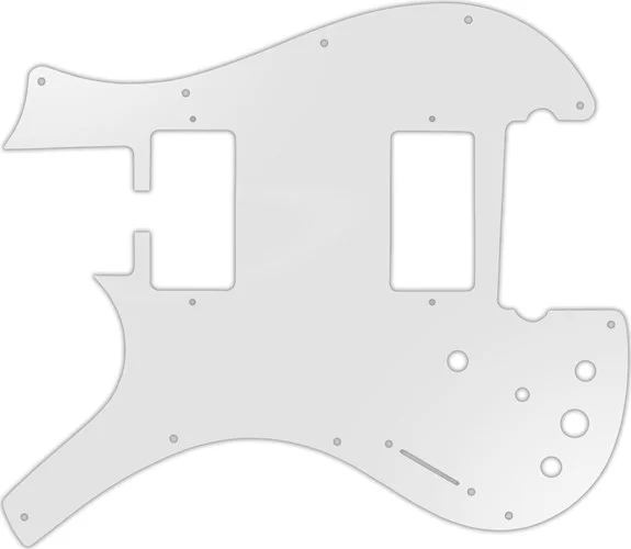 WD Custom Pickguard For Left Hand Parker Dual Humbucker Nitefly M #22 Translucent Milk White